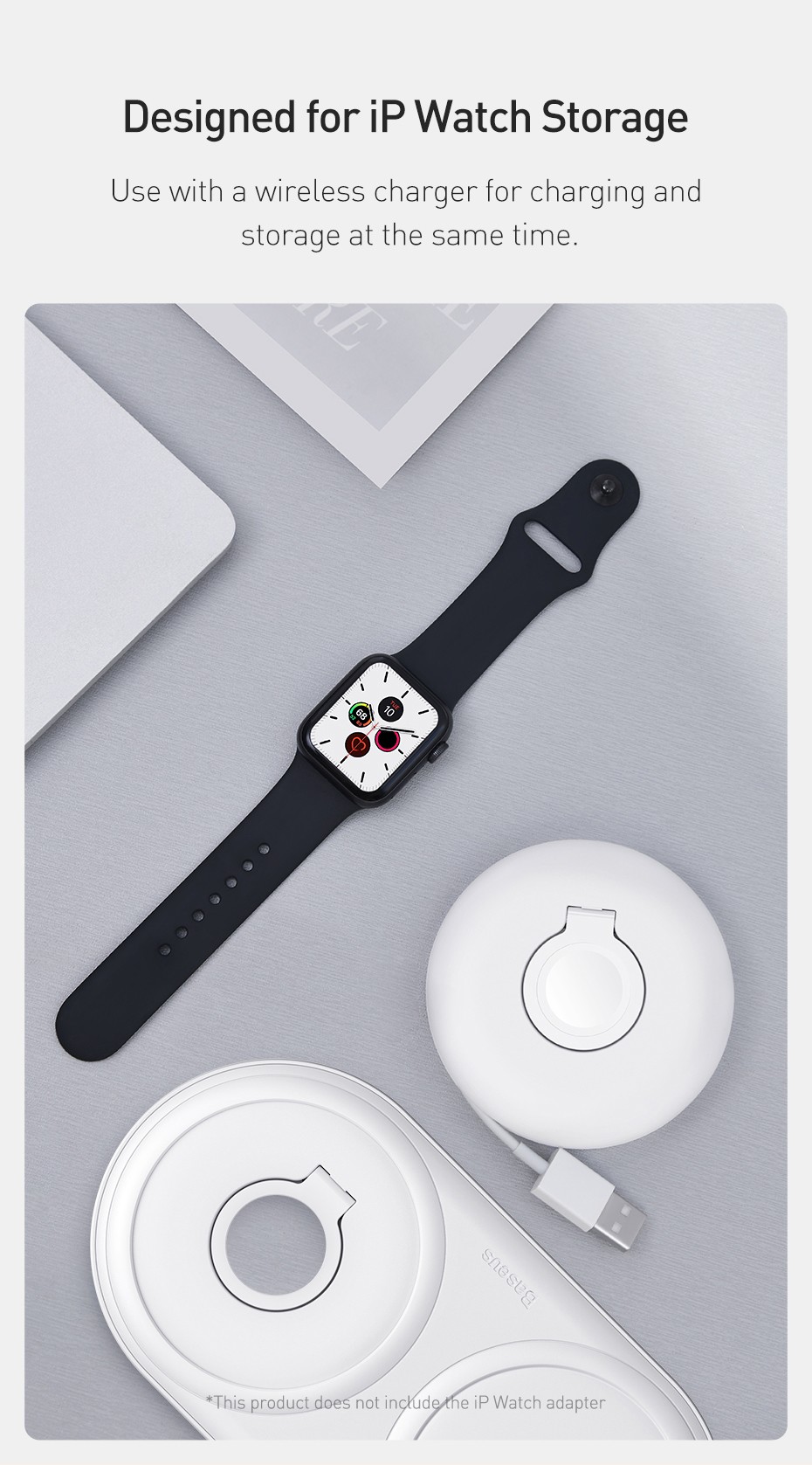 Support Organisateur/enrouleur De Câble De Charge Pour Apple Watch