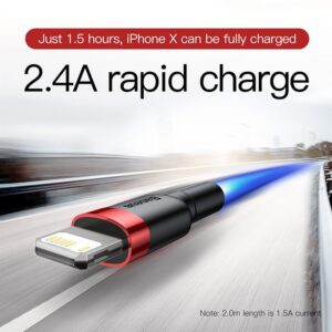 Câble USB pour iPhone câble 2.4A charge rapide câble de données
