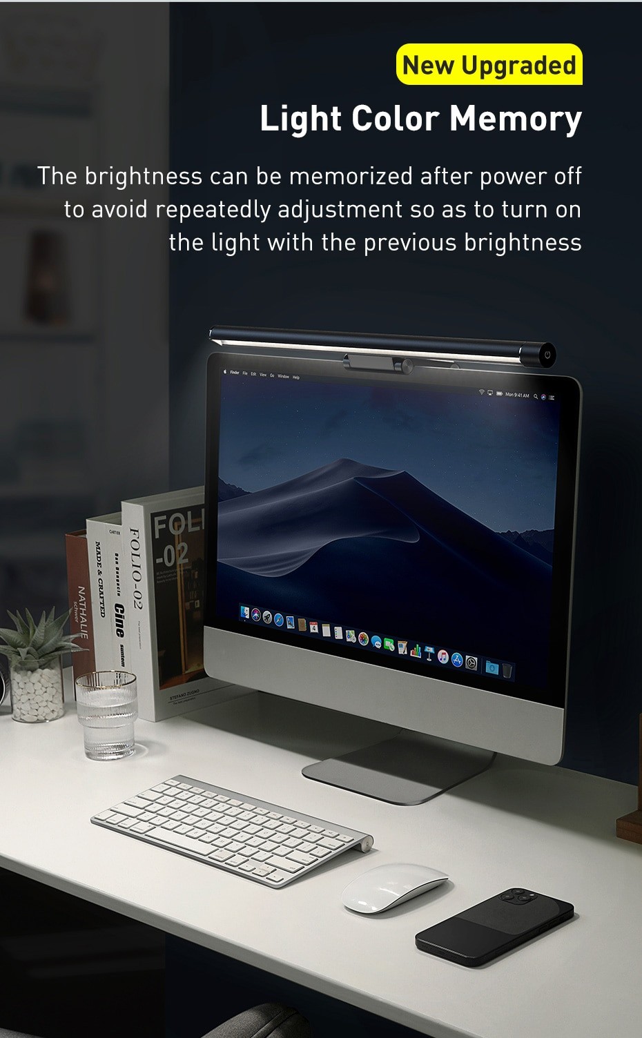 Baseus i-Work Screen Bar Lamp 5W - Lampe de Lecture pour écran Ordinateur à  prix pas cher
