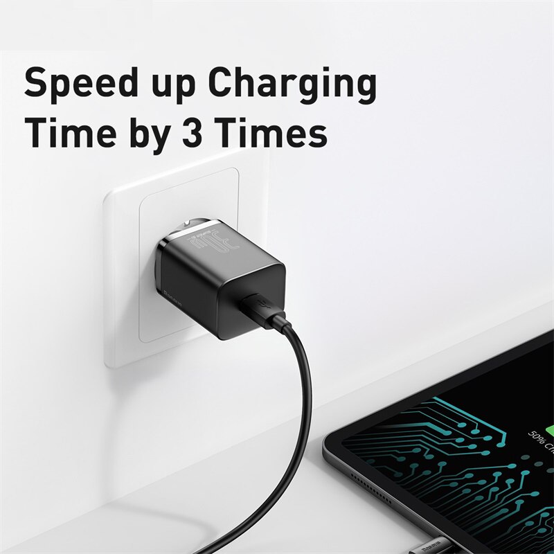 Chargeur USB C 30W,Cshare 2 Ports PD3.0 QC3.0 Rapide Adaptateu