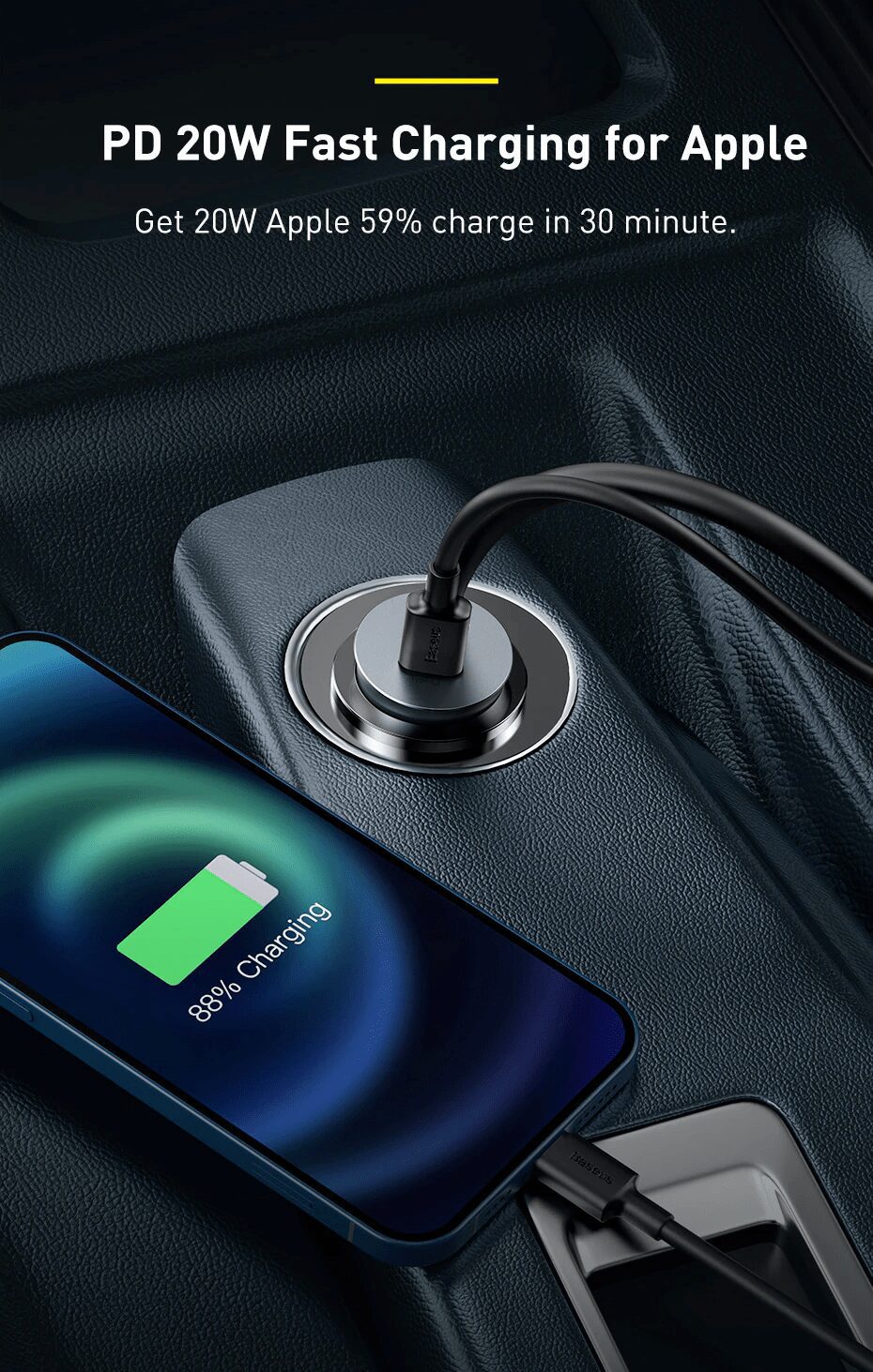 Chargeur 120w 4U--Chargeur de voiture USB 120W, 4 Ports PD, Charge rapide,  adaptateur Super, pour iPhone Xiao - Cdiscount Téléphonie