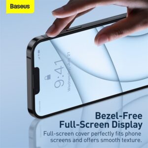 Verre trempé plein écran Baseus pour iPhone 14 Pro Max avec filtre