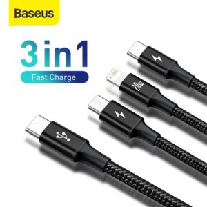 Câble USB-C 3 en 1 Charge PD 20W Lightning Micro et Type C recharge rapide