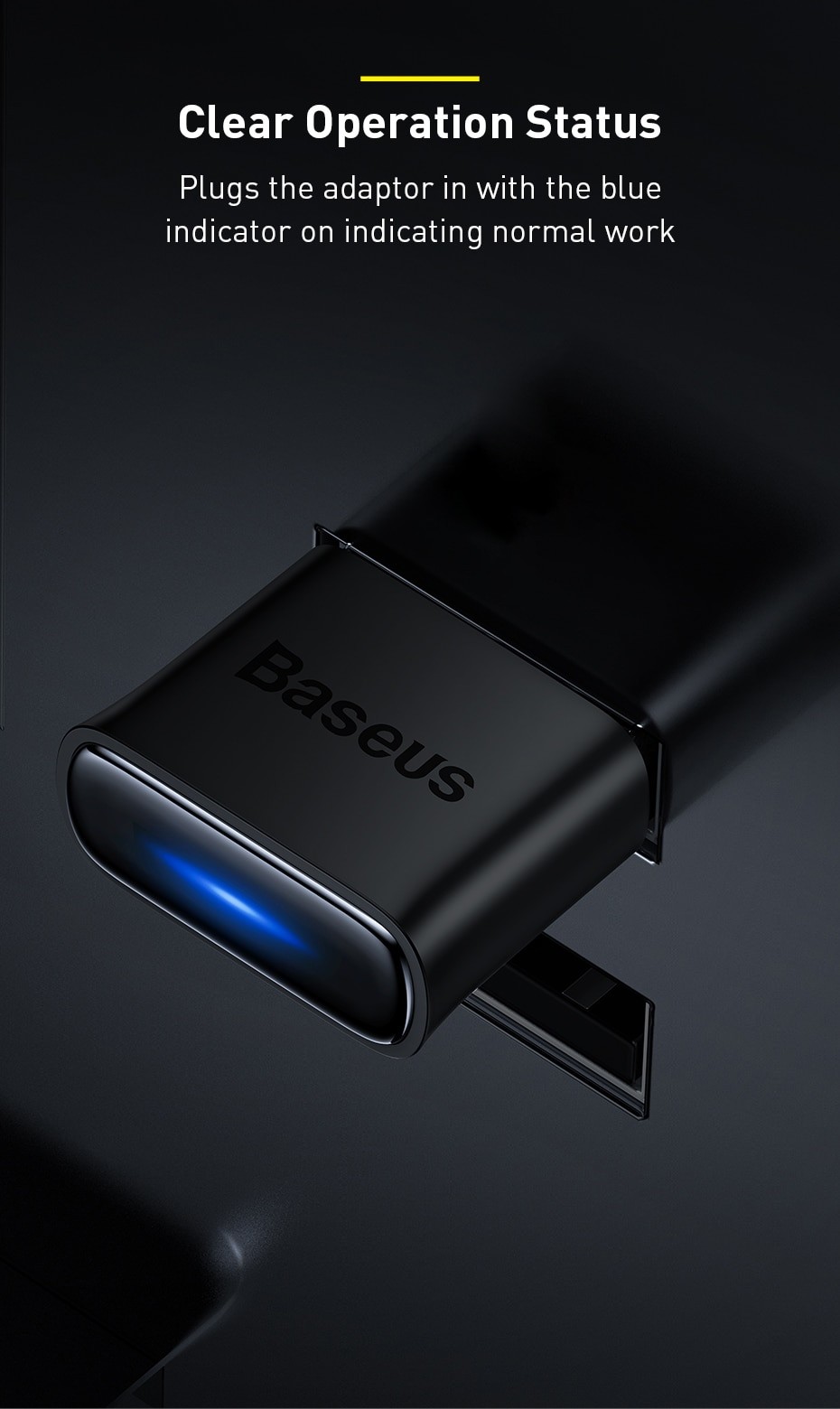 Baseus Adaptateur USB Bleutooth 5.1 pour PC et Macbook, à prix pas cher