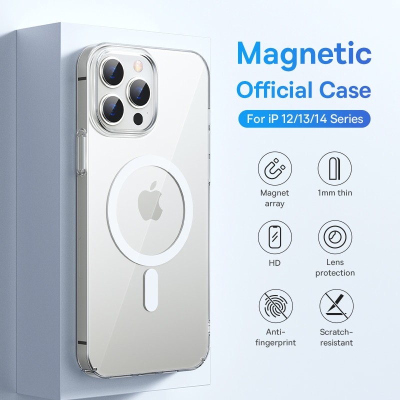 Coque MagSafe Charge Sans Fil, Support Magnétique, Anneau De Support  Réglable, 180 °, Compatible Avec IPhone 14, 15, 13 Pro Max Plus - Baseus