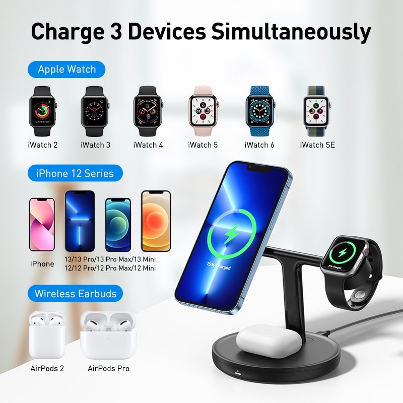 Chargeur induction pour Apple iPhone 13 mini Station de Charge