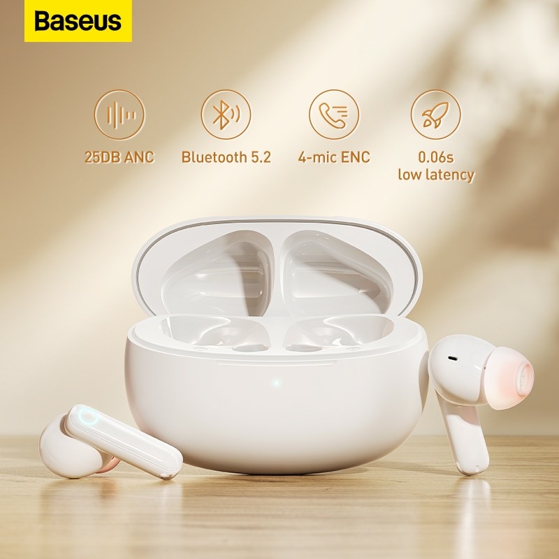 Ecouteurs Bowie M1 ANC TWS Bluetooth 5.2, Casque Avec Suppression De Bruit  Active, Faible Latence, Réduction De Bruit ENC à 4 Micros - Baseus
