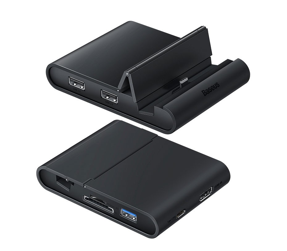 Station D'accueil USB C Pour Nintendo Switch Steam Deck, Type C Vers 4K @  60Hz DP, Compatible HDMI, Gigabit Ethernet, Airies USB 3.0 - Baseus