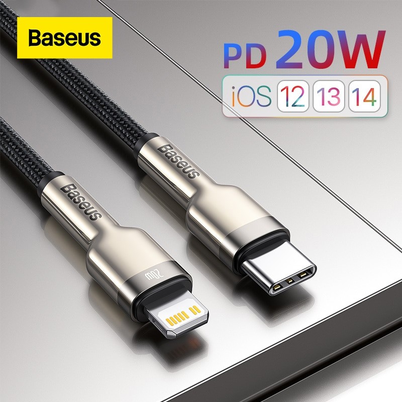 Câble USB-C Pour IPhone 13 12 Pro Max PD 20W Charge Rapide Câble Pour IPhone  11 8 Chargeur Câble USB Type C Pour Macbook Pro - Baseus