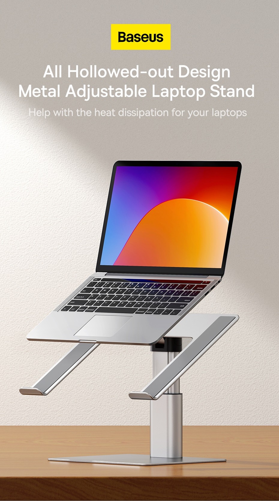 support de PC portable, tablette smartphone multifonctions métallique en  Aluminium
