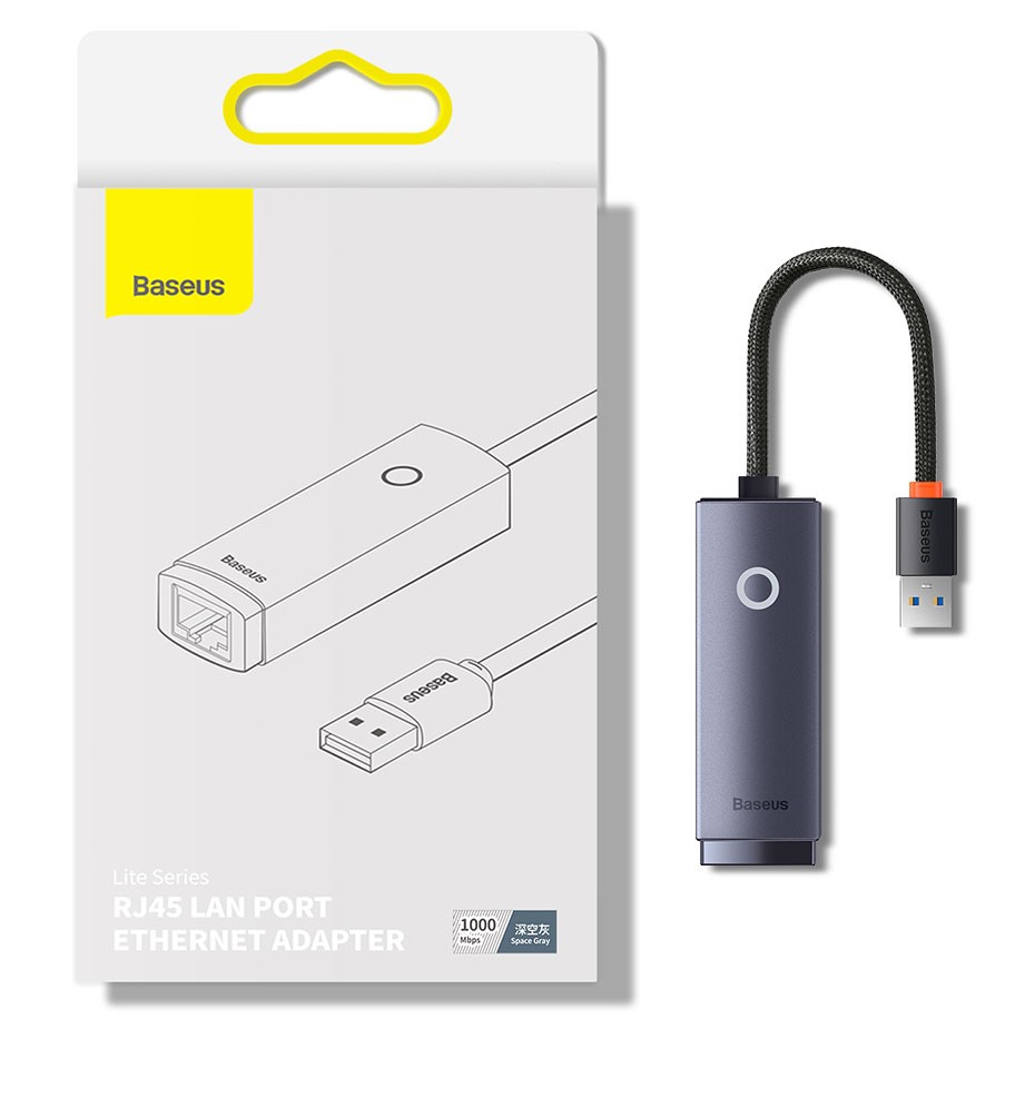 Adaptateur USB-C Vers Ethernet, En Aluminium, Gigabit, Pour