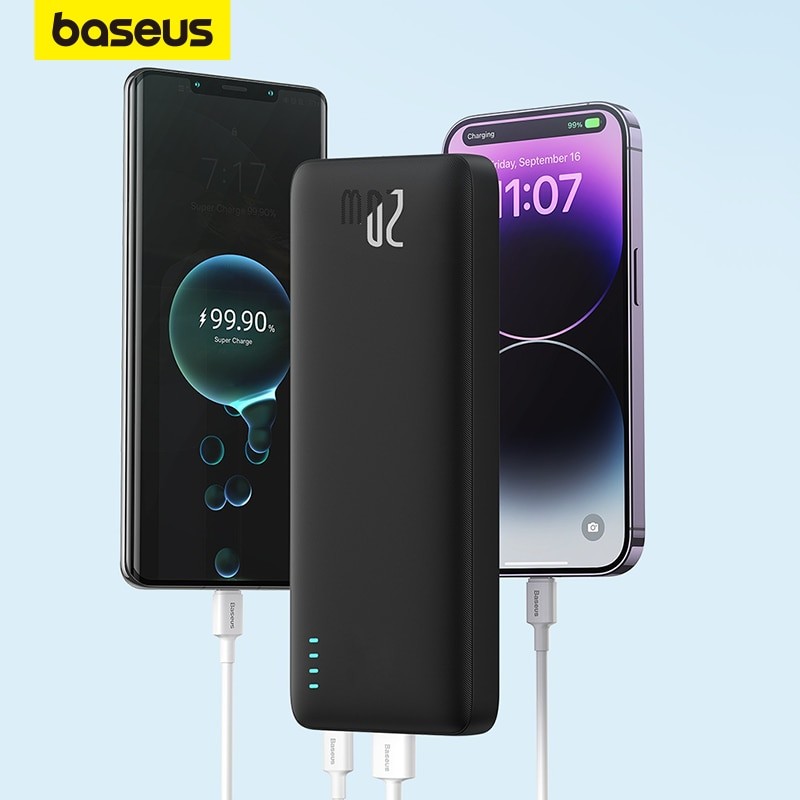 Power Bank Airpow 20W, 10000mAh, Charge Rapide, Batterie Externe