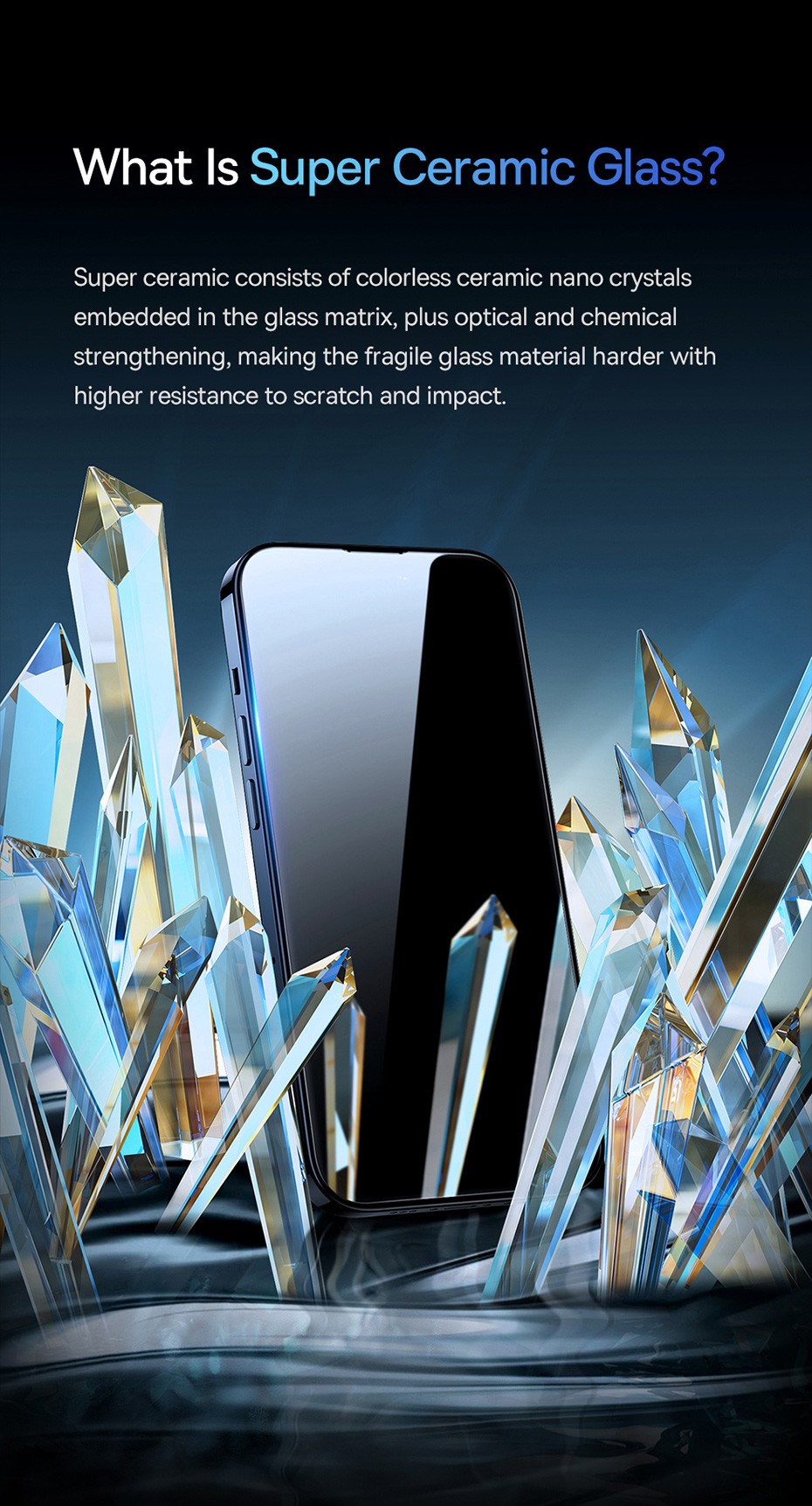 Verre trempé iPhone 15 Pro Max - Protection écran DIAMOND GLASS - CERAMIC