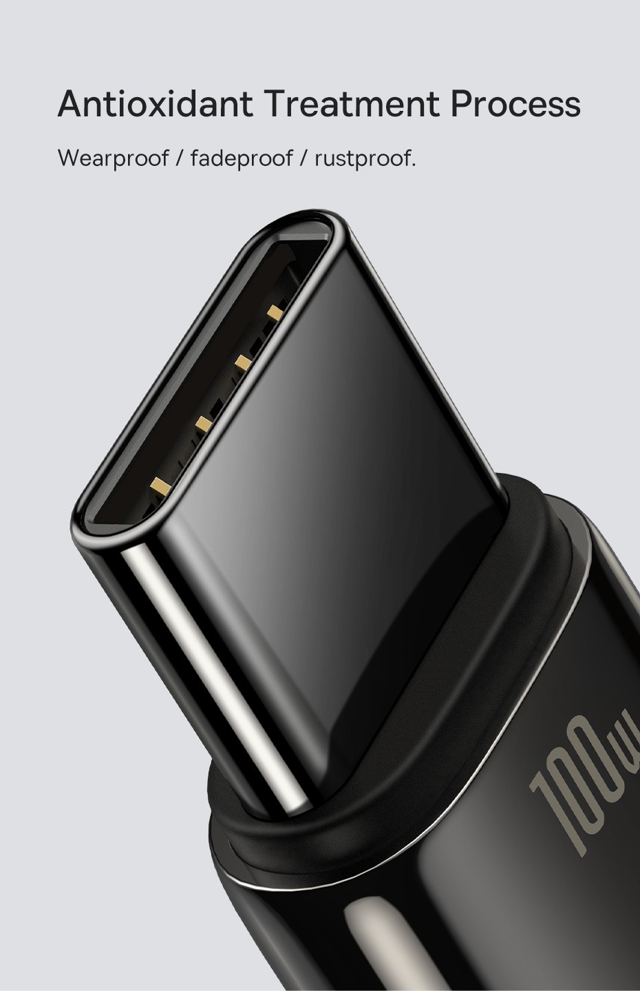 Câble USB-C De Charge Rapide 100W Charge Rapide Fil Pour Realme Huawei P30  Pro Samsung Oneplus Pheadphones F3 - Baseus