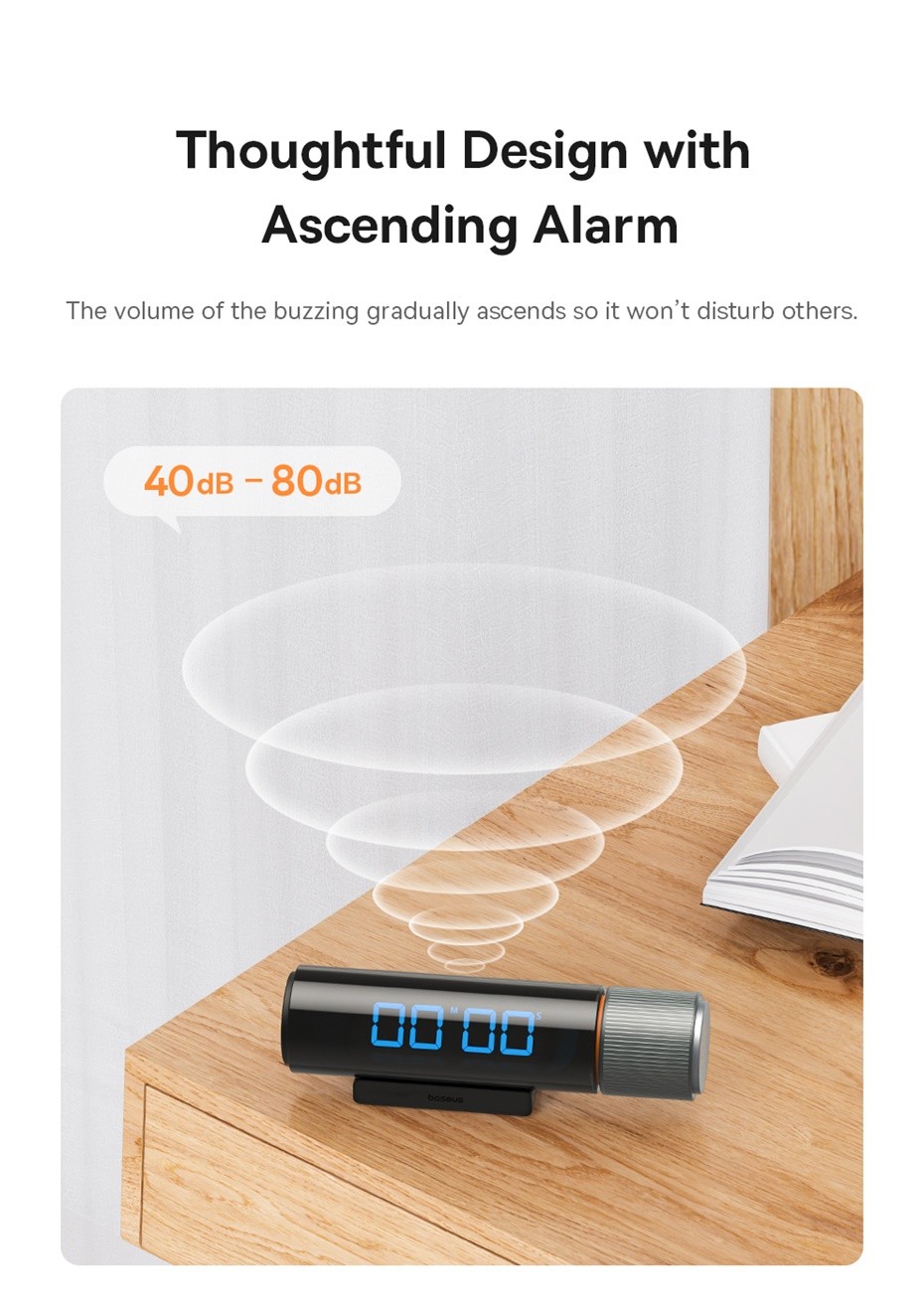 Minuterie de cuisine numérique LED à aspiration magnétique, pour la  cuisine, douche, étude, chronomètre auto-régulant, compte à rebours  rotatif, réveil muet
