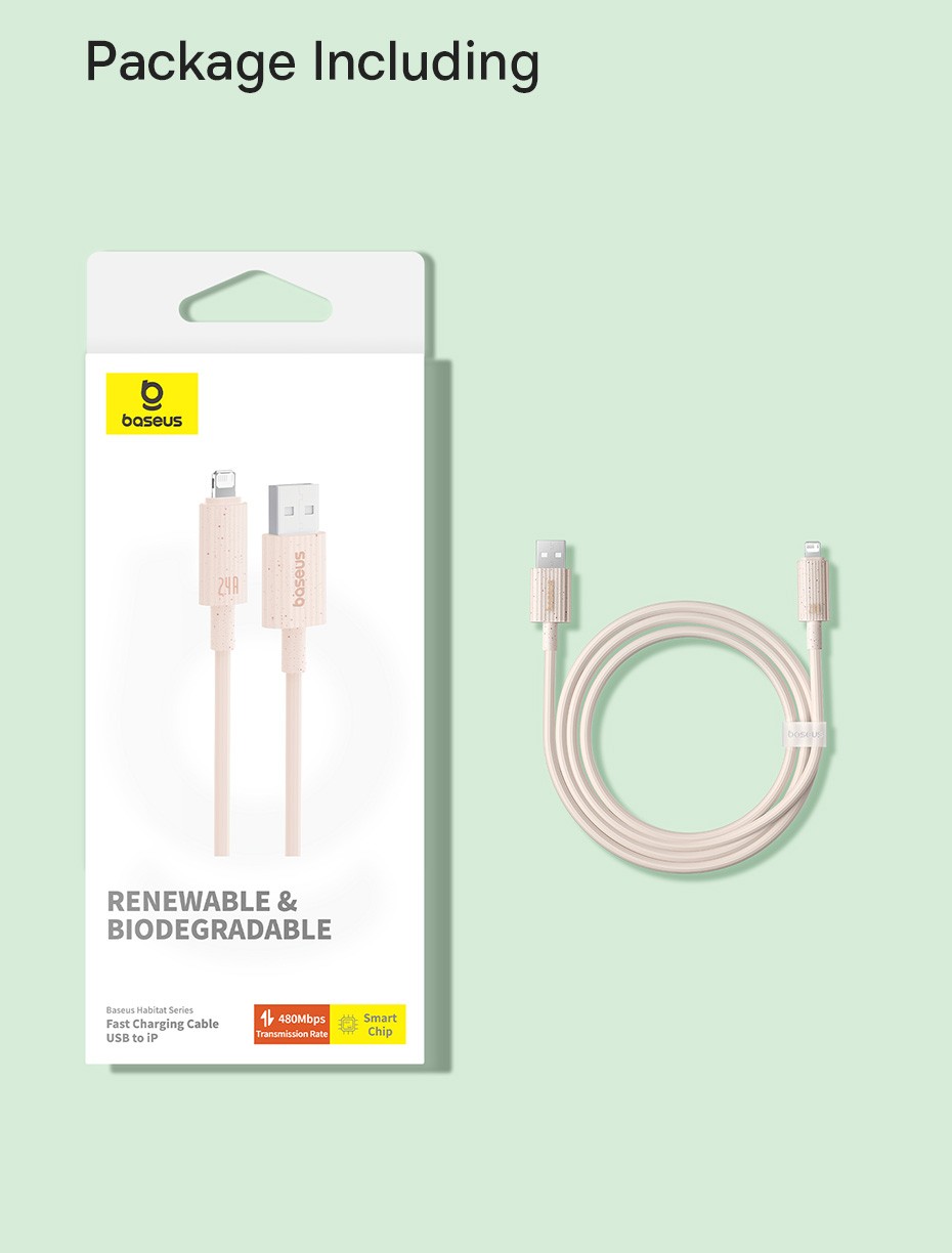Câble Écologique USB-C vers iPhone / iPad Lightning Charge Rapide