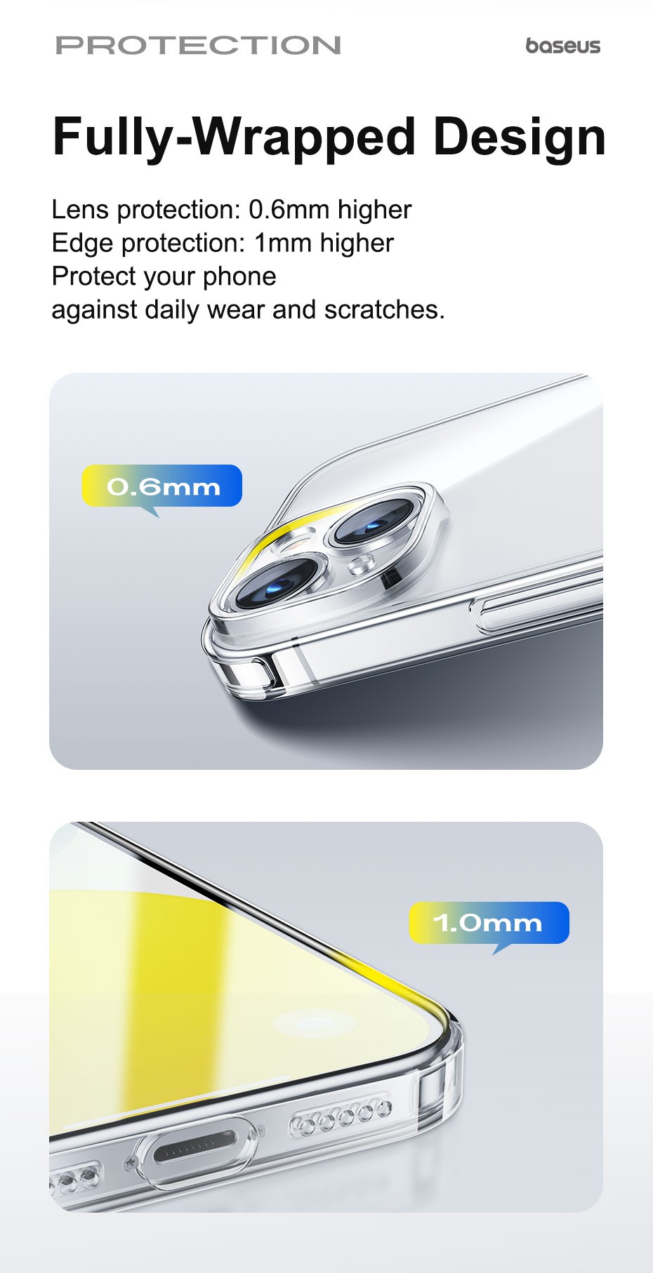 Bas192.- Étui transparent antichoc pour iPhone 15 Pro Max, housse