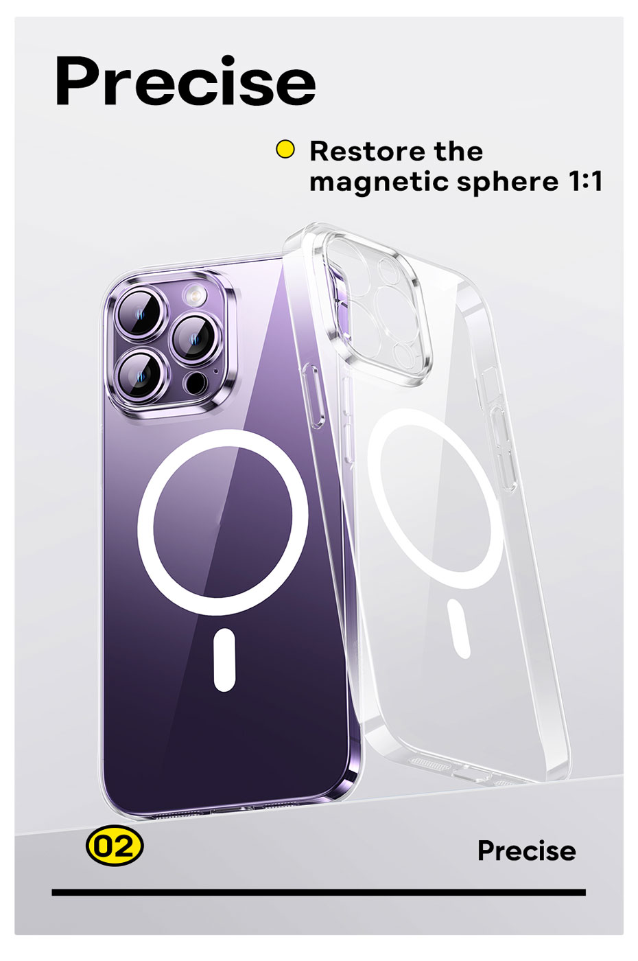 Totu Coque Magnétique pour iPhone 15 Pro Max - Protection Complete