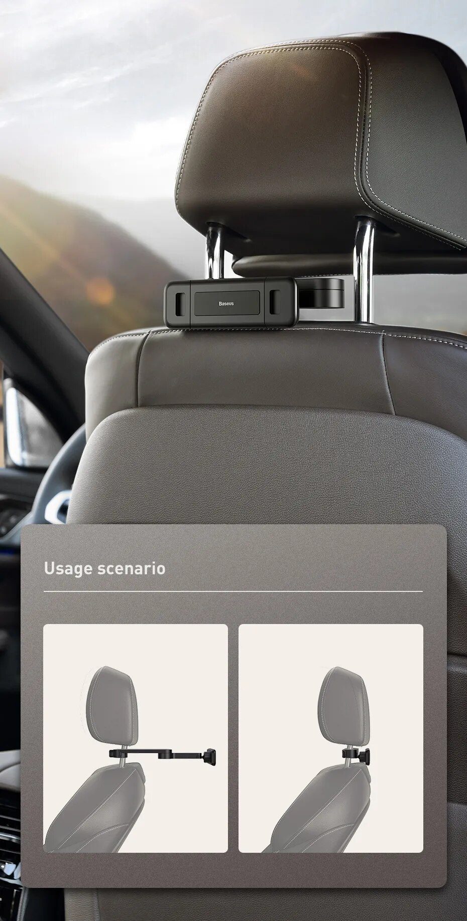Generic Pacios crochet support de téléphone de voiture pour siège
