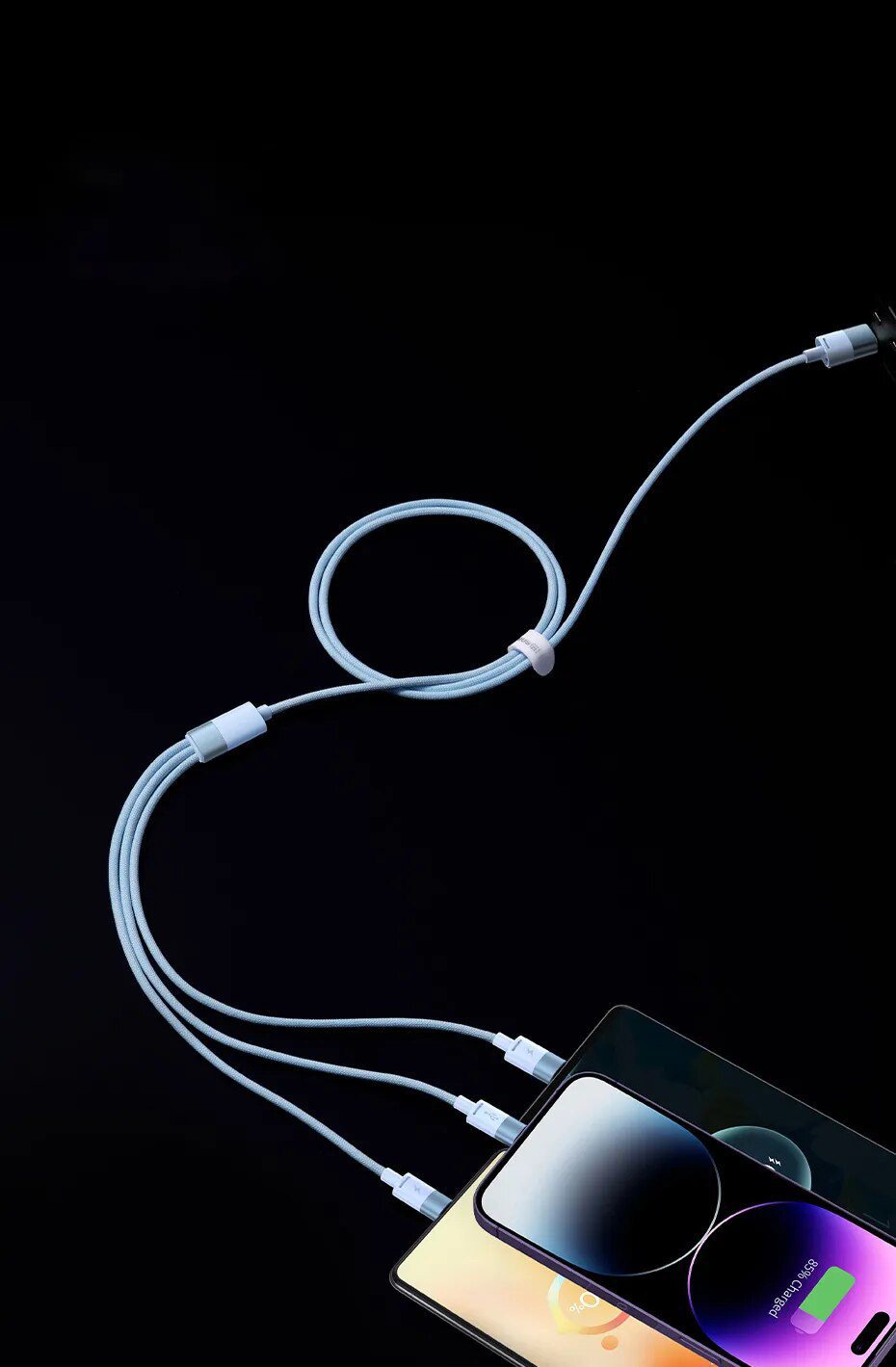Baseus câble 3-in-1 chargeur magnetique - MicroUSB, USB-C, Lightning 1  metre - Allo Réparateur - Réparation iPhone, iPad, MacBook Pro, iMac,  X-Box, Playstation, Nintendo et Samsung en Tunisie