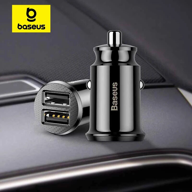 Mini Chargeur De Voiture USB, 3,1 A, Pour Téléphone Portable, Tablette,  GPS, Rapide, Pour Touristes - Baseus