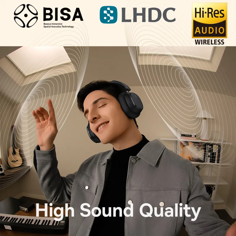 Casque Bluetooth H1 Pro Hybrid Avec Suppression Active Du Bruit, écouteur  Hi-Res, LHDC 48dB - Baseus