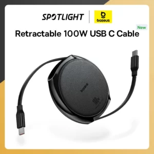 Câble USB C rétractable 100W, pour iPhone 15 Plus Pro Max, chargeur rapide pour MacPleiPad, fil de données