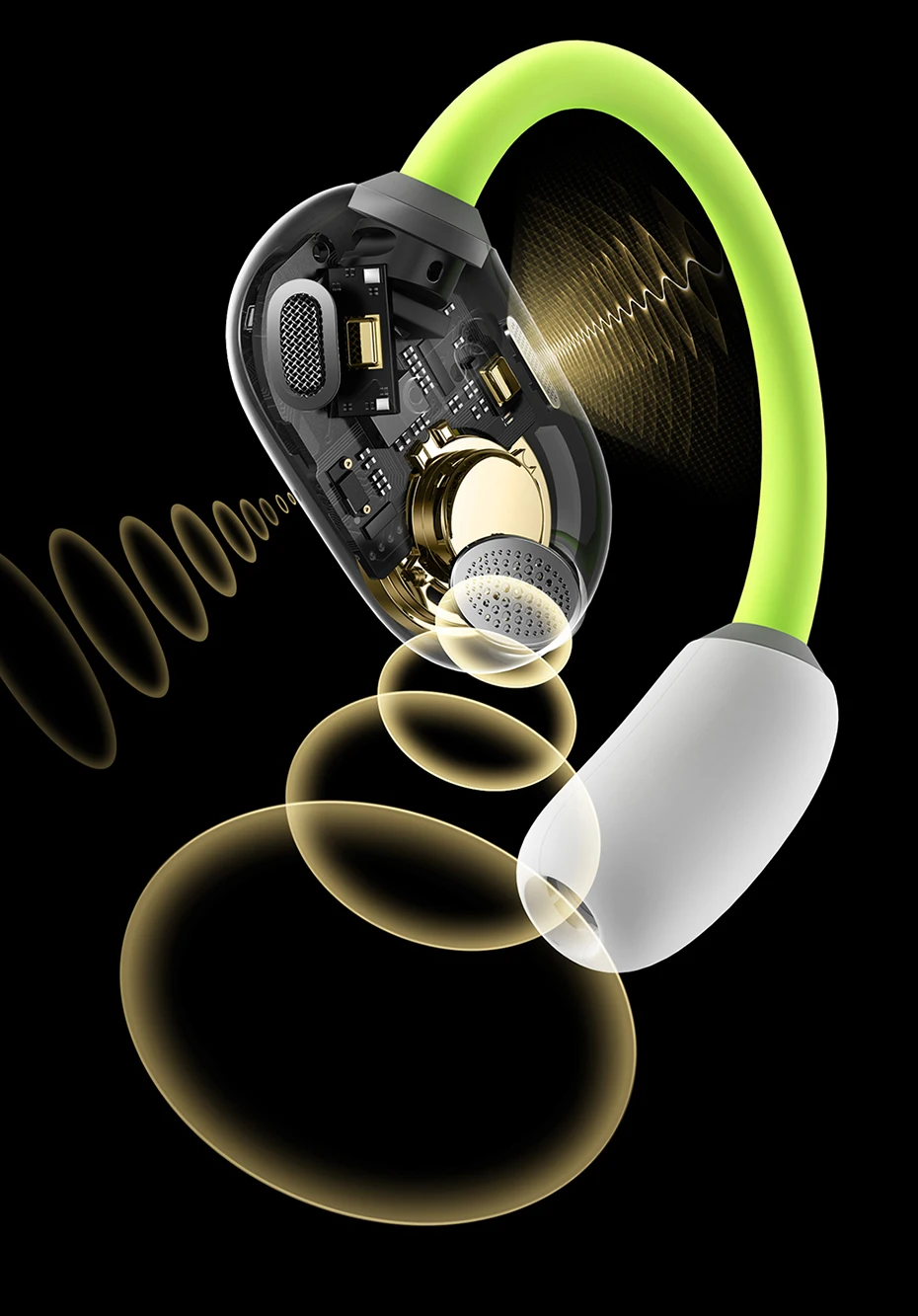 Eli Sport 1 Open Ear Pod Bluetooth 5.3, Casque Sans Fil, OWS, Conduction  D'air, Crochet D'oreille, Son De Basse, Écouteurs - Baseus
