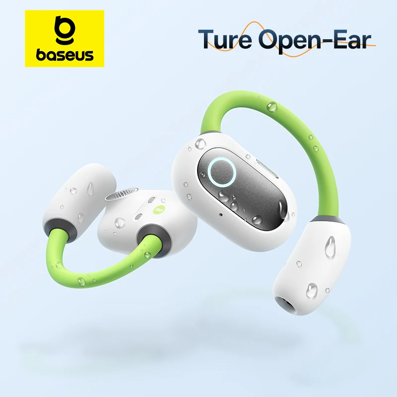 Eli Sport 1 Open Ear Pod Bluetooth 5.3, Casque Sans Fil, OWS, Conduction  D'air, Crochet D'oreille, Son De Basse, Écouteurs - Baseus