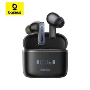 Ear Pod ANC Wireless Earphones 50dB Noise Reduction Bluetooth 5.3 Headphones 6 Mics Call Clear Earbuds More Bass 65Hours Playtime